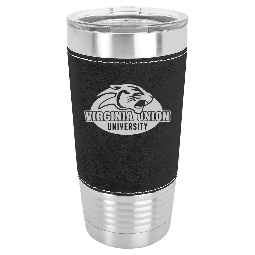 Virginia Union University Polar Camel 20 oz. Leatherette Grip Tumbler with Standard Lid