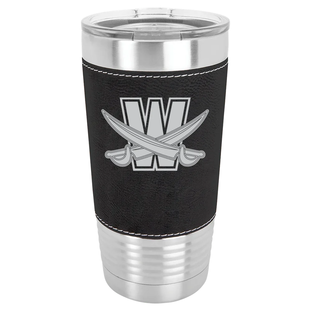 Walsh University Polar Camel 20 oz. Leatherette Grip Tumbler with Standard Lid