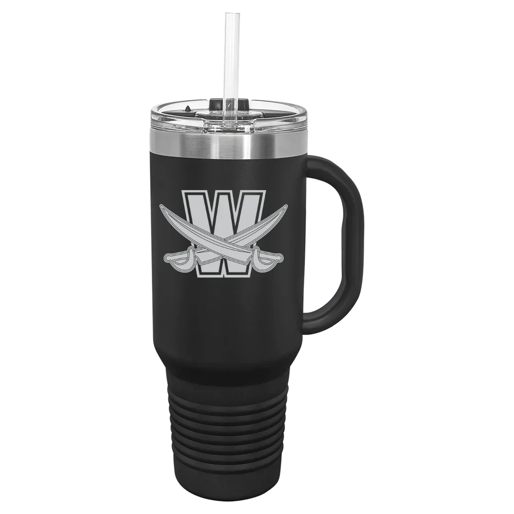 Walsh University Polar Camel 40 oz. Travel Mug with Snap Lid & Straw