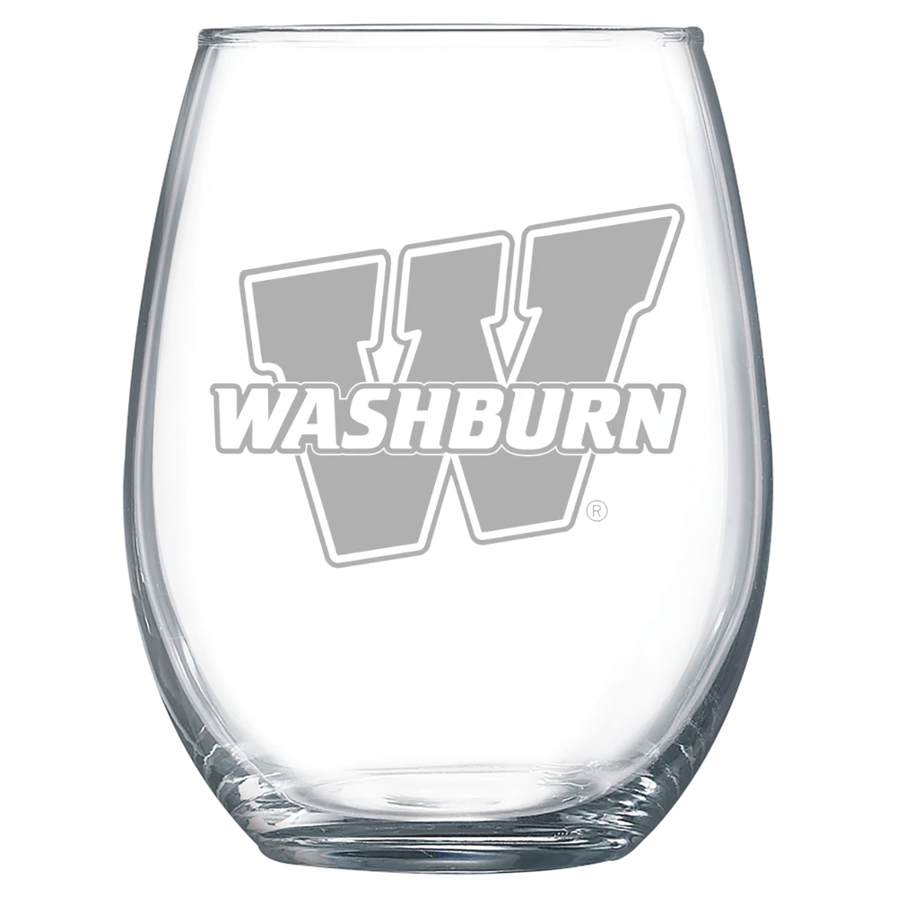 Washburn University Polar Camel 15 oz. Stemless Wine Glass