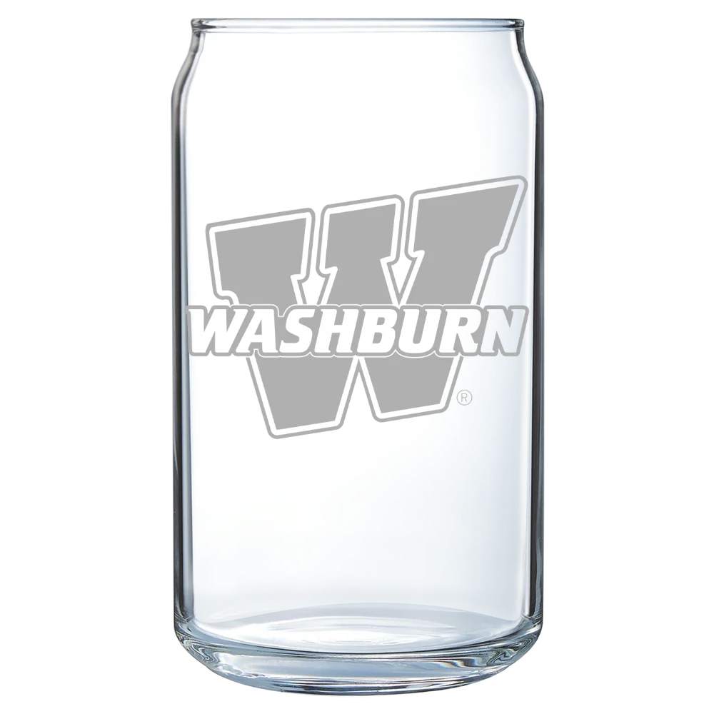 Washburn University Polar Camel 16 oz. Can Glass
