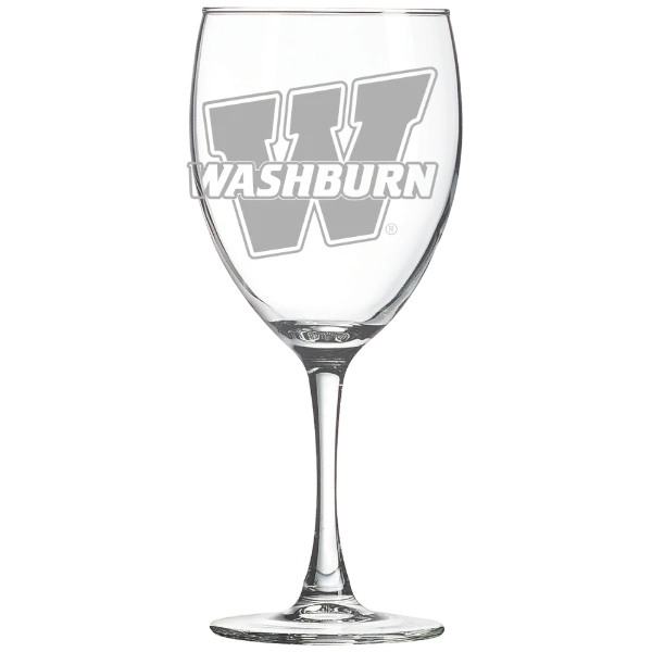 Washburn University Polar Camel 10 1/2 oz. Wine Glass