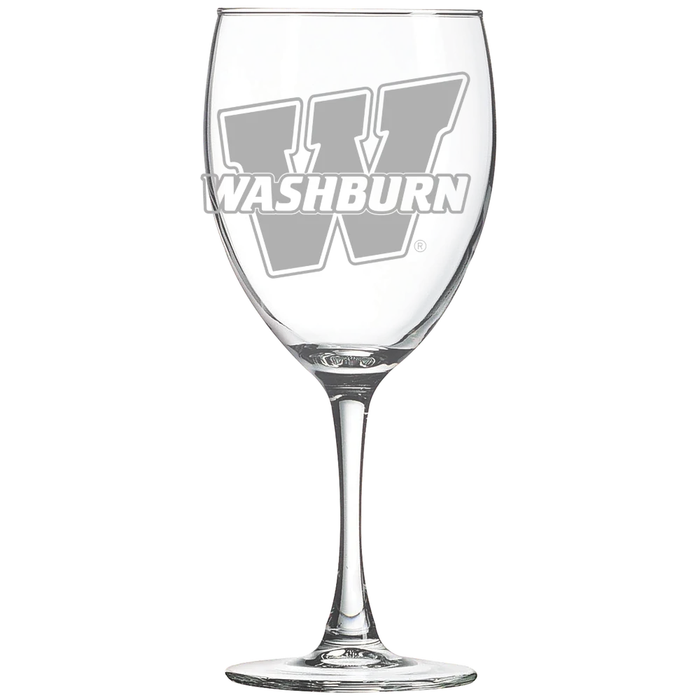 Washburn University Polar Camel 10 1/2 oz. Wine Glass