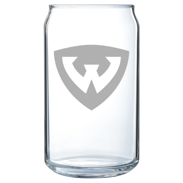 Wayne State University (Michigan) Polar Camel 16 oz. Can Glass