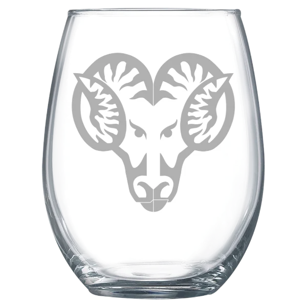 West Chester University of Pennsylvania Polar Camel 15 oz. Stemless Wine Glass