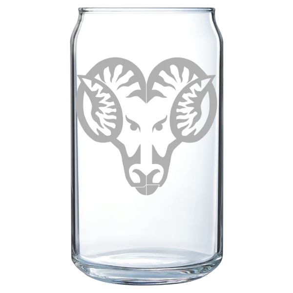 West Chester University of Pennsylvania Polar Camel 16 oz. Can Glass
