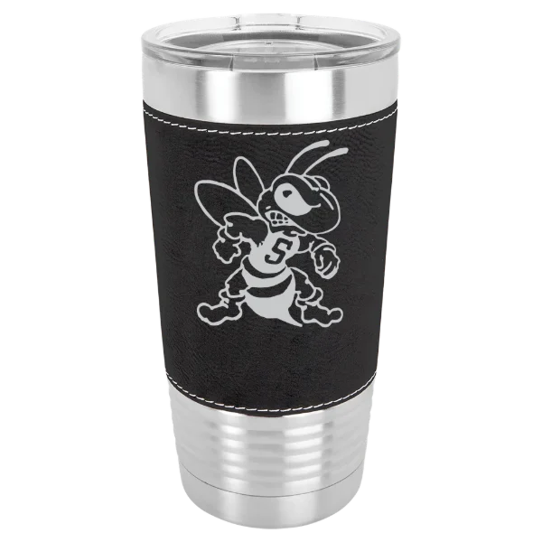 West Virginia State University Polar Camel 20 oz. Leatherette Grip Tumbler with Standard Lid