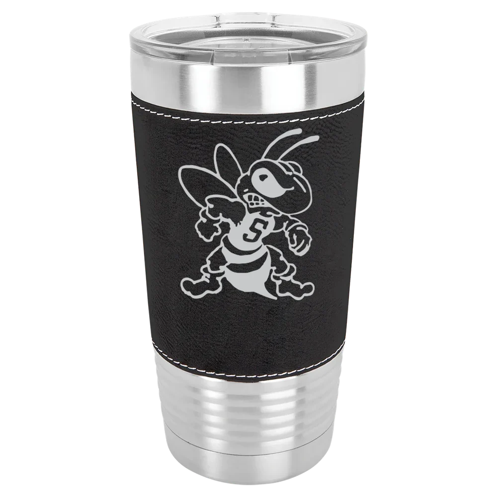 West Virginia State University Polar Camel 20 oz. Leatherette Grip Tumbler with Standard Lid