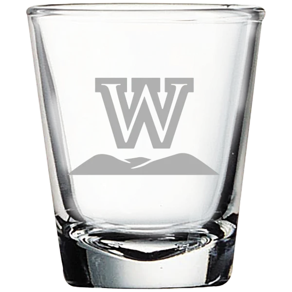 West Virginia Wesleyan College Polar Camel 1.7 oz. Shot Glass