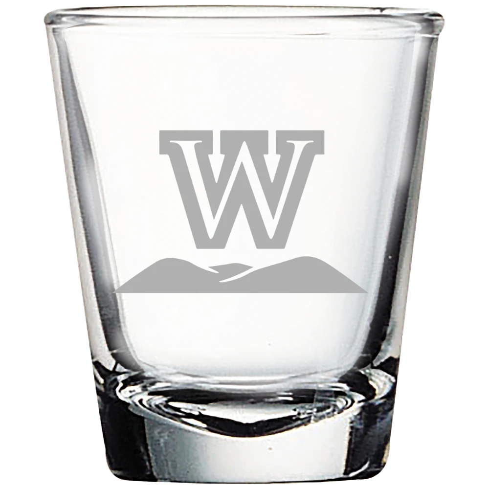 West Virginia Wesleyan College Polar Camel 1.7 oz. Shot Glass