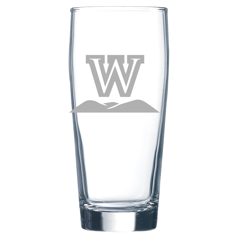 West Virginia Wesleyan College Polar Camel 16 oz. Willi Becher Beer Glass