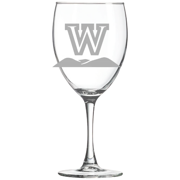 West Virginia Wesleyan College Polar Camel 10 1/2 oz. Wine Glass