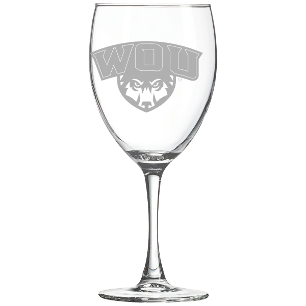 Western Oregon University Polar Camel 10 1/2 oz. Wine Glass