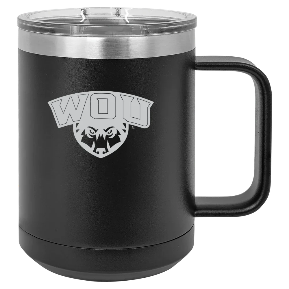 Western Oregon University Polar Camel 15 oz. Mug with Slider Lid