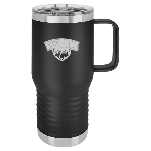 Western Oregon University Polar Camel 20 oz. Travel Mug with Slider Lid