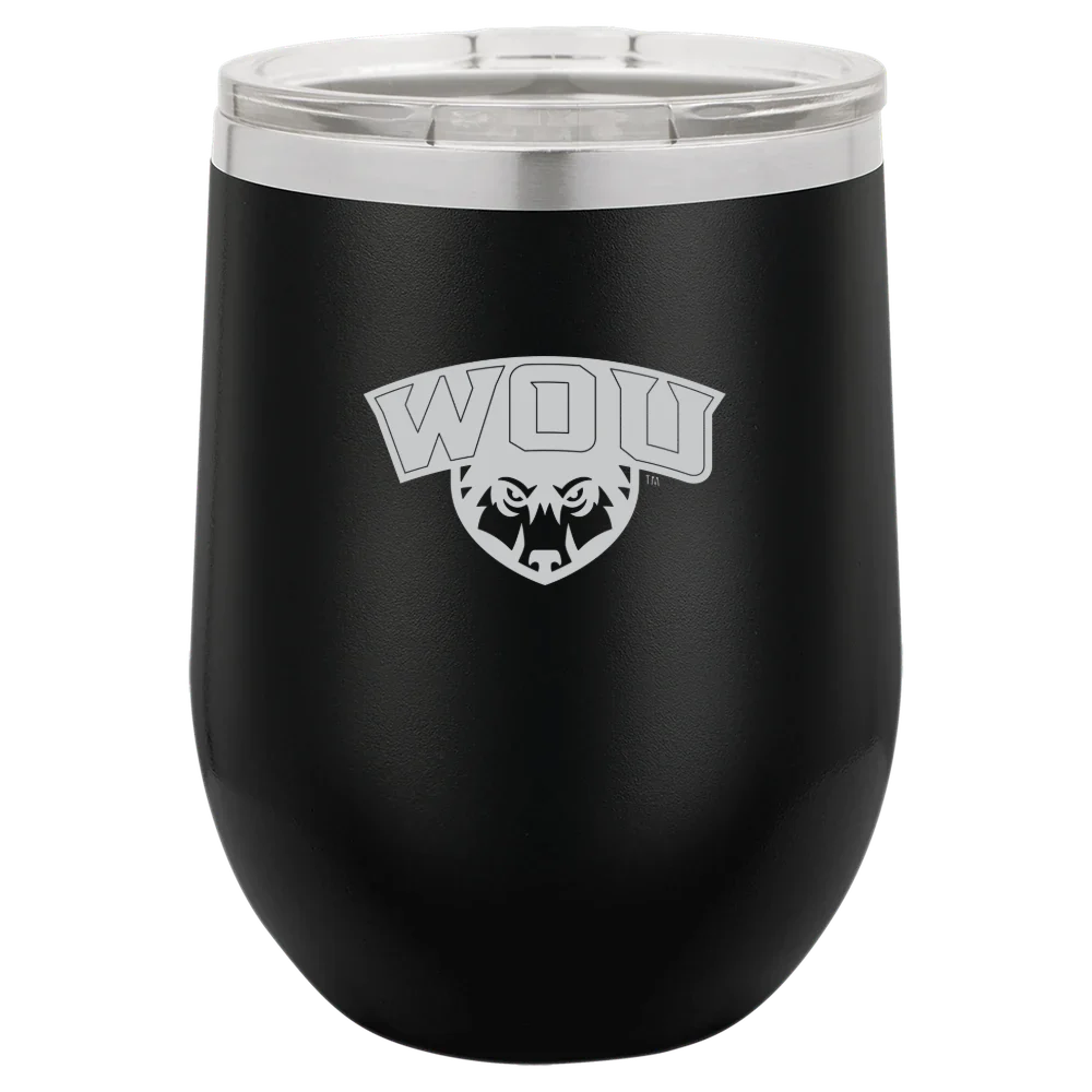 Western Oregon University Polar Camel 12 oz. Stemless Wine Tumbler