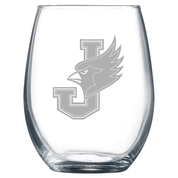 William Jewell College Polar Camel 9 oz. Stemless Wine Glass