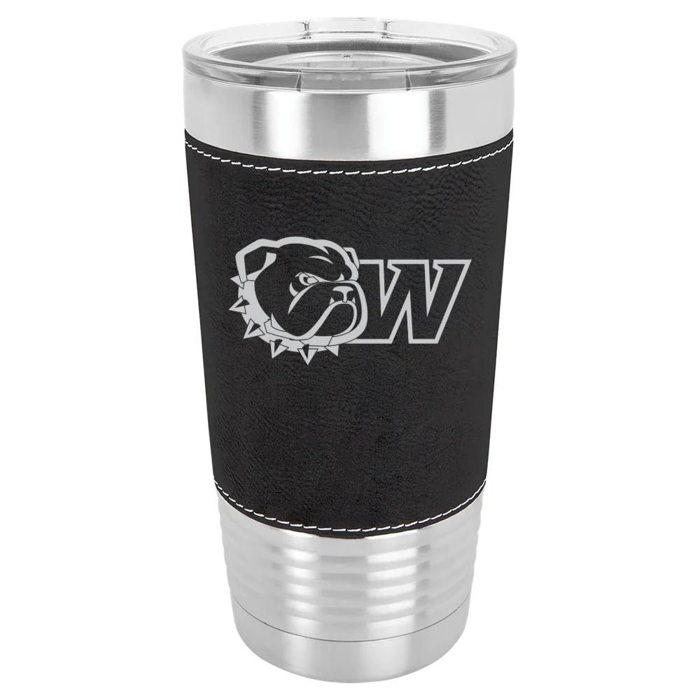 Wingate University Polar Camel 20 oz. Leatherette Grip Tumbler with Standard Lid