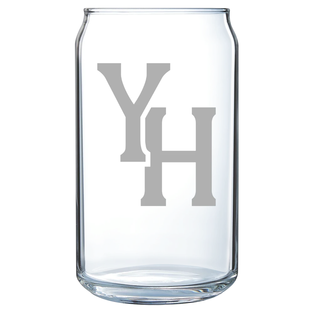 Young Harris College Polar Camel 16 oz. Can Glass