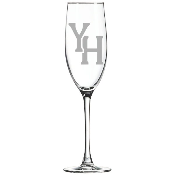 Young Harris College Polar Camel 8 oz. Champagne Flute