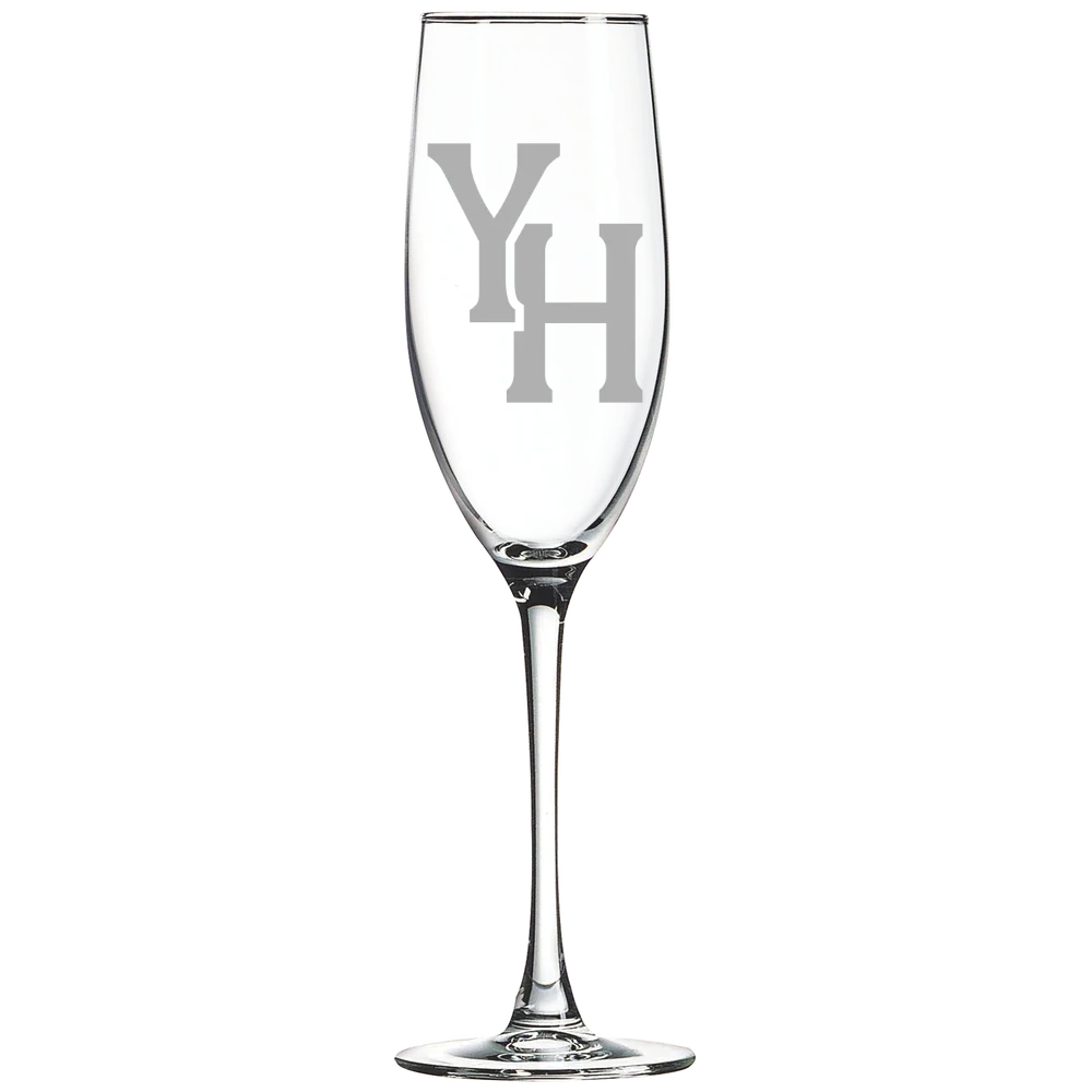Young Harris College Polar Camel 8 oz. Champagne Flute