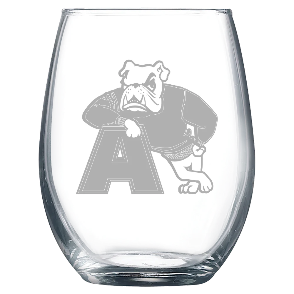 Adrian College Polar Camel 9 oz. Stemless Wine Glass