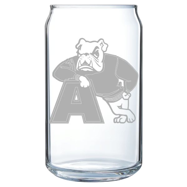 Adrian College Polar Camel 16 oz. Can Glass