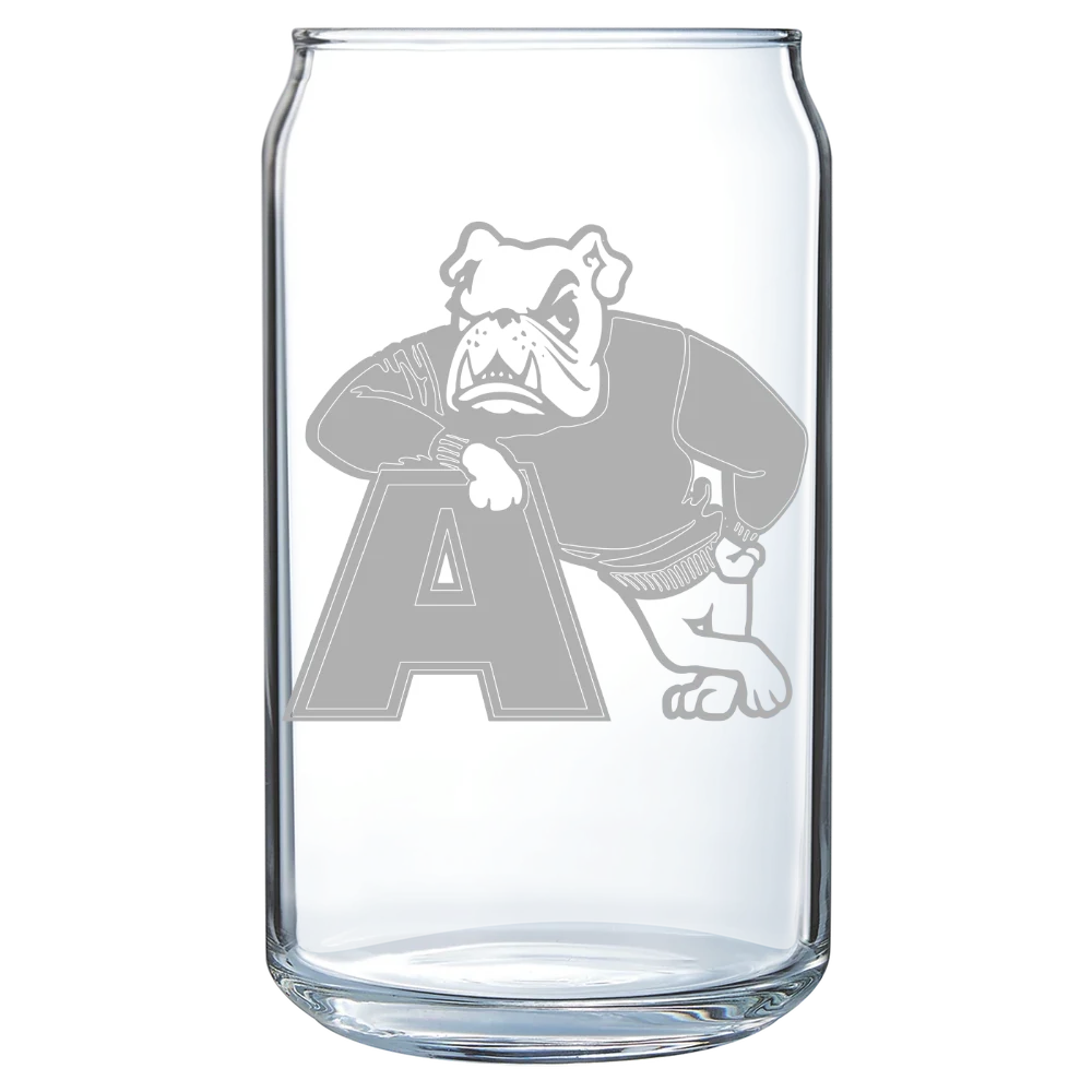 Adrian College Polar Camel 16 oz. Can Glass