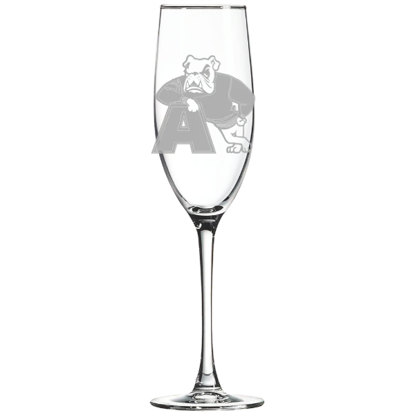 Adrian College Polar Camel 8 oz. Champagne Flute