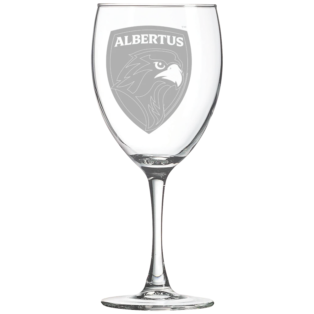 Albertus Magnus College Polar Camel 10 1/2 oz. Wine Glass
