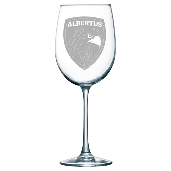 Albertus Magnus College Polar Camel 19 oz. Wine Glass