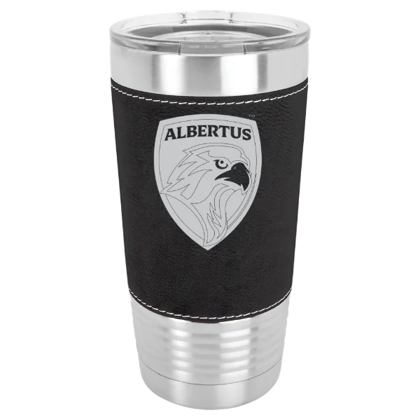 Albertus Magnus College Polar Camel 20 oz. Leatherette Grip Tumbler with Standard Lid