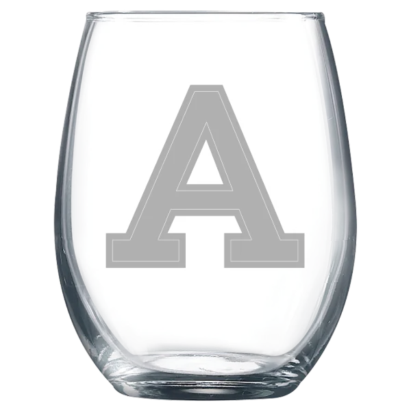 Albion College Polar Camel 9 oz. Stemless Wine Glass