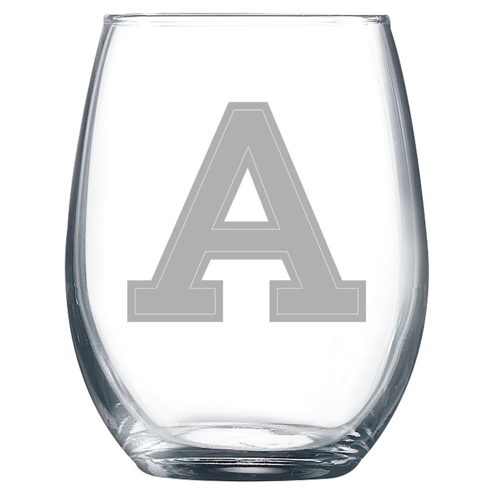 Albion College Polar Camel 9 oz. Stemless Wine Glass
