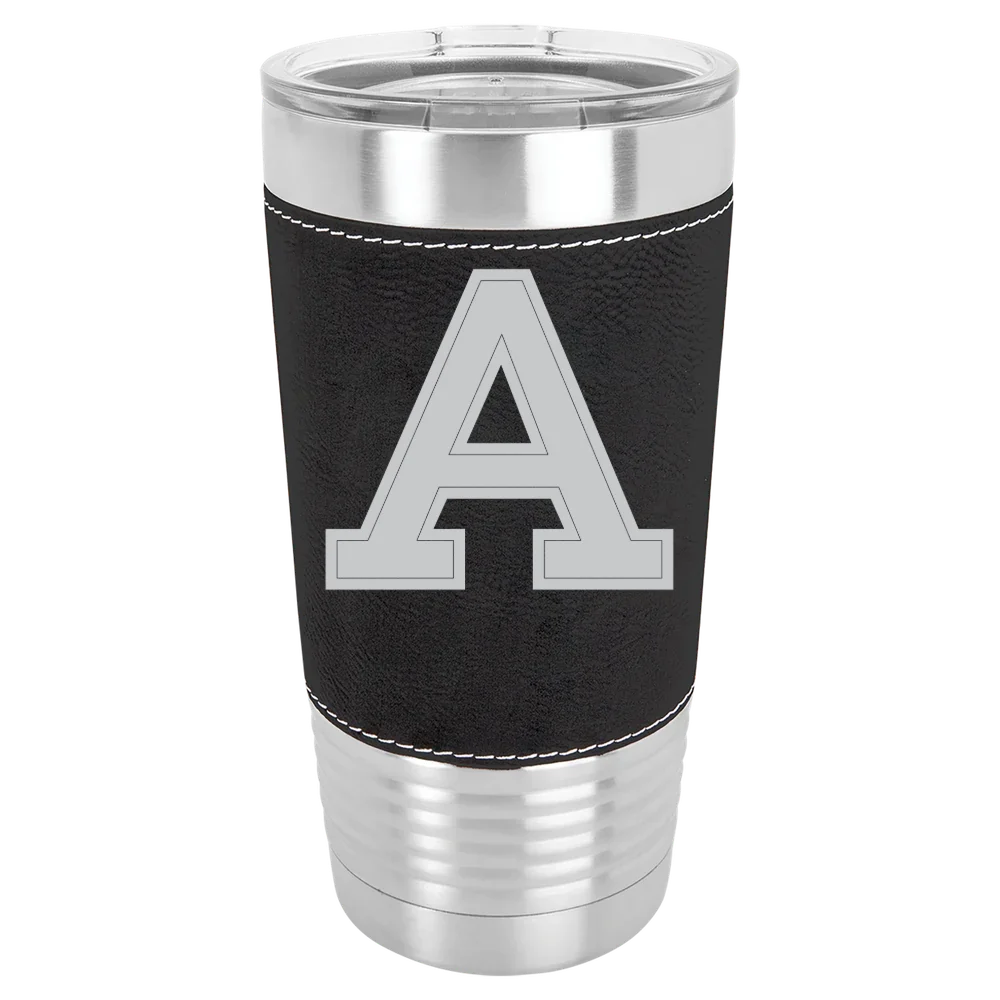 Albion College Polar Camel 20 oz. Leatherette Grip Tumbler with Standard Lid