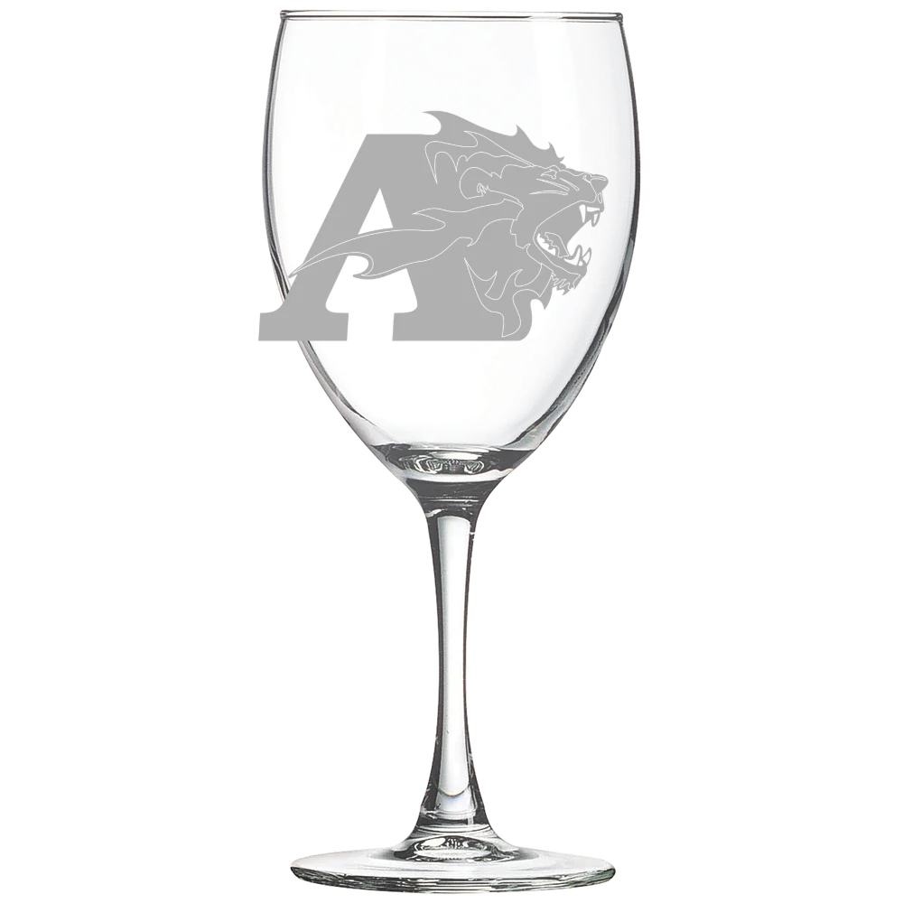 Albright College Polar Camel 10 1/2 oz. Wine Glass