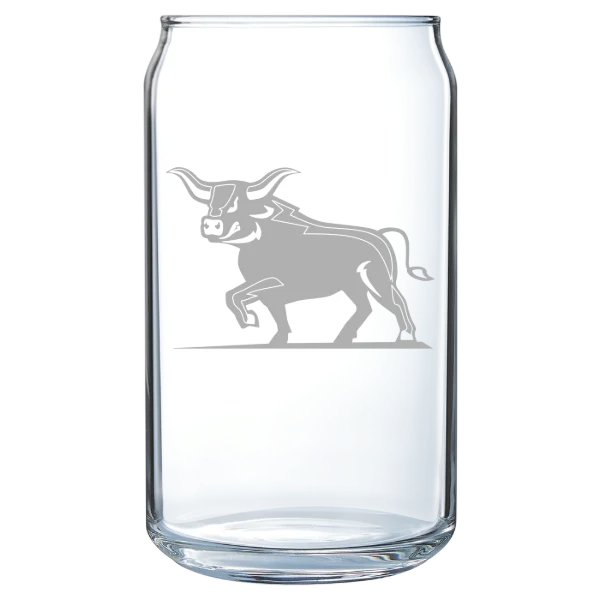 Alfred State College Polar Camel 16 oz. Can Glass
