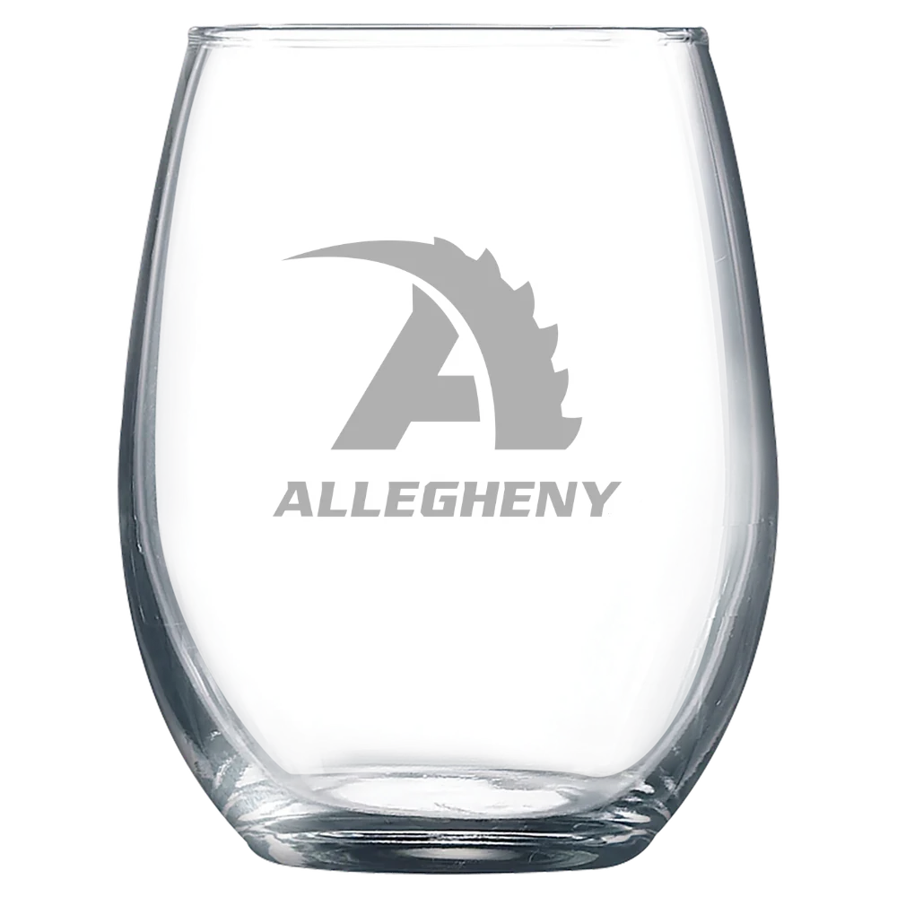 Allegheny College Polar Camel 9 oz. Stemless Wine Glass