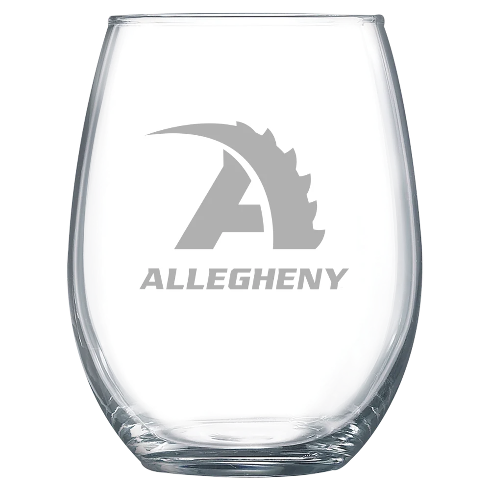 Allegheny College Polar Camel 15 oz. Stemless Wine Glass