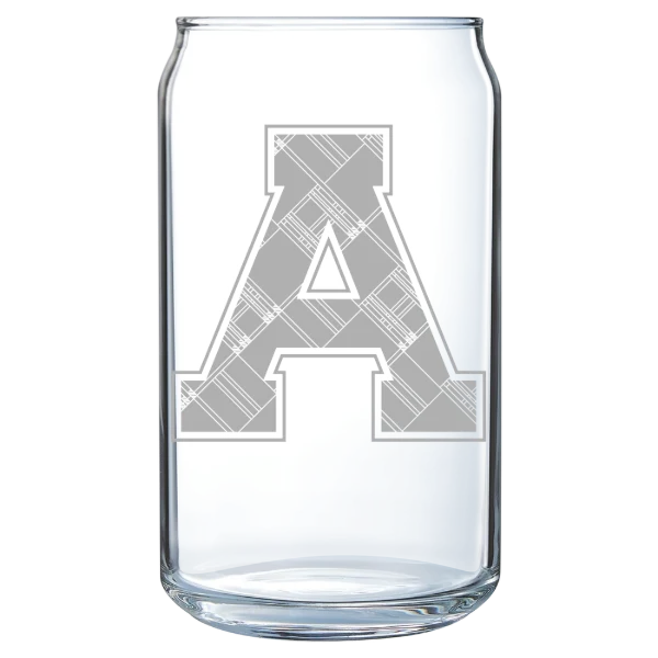 Alma College Polar Camel 16 oz. Can Glass