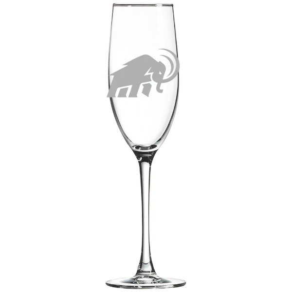 Amherst College Polar Camel 8 oz. Champagne Flute