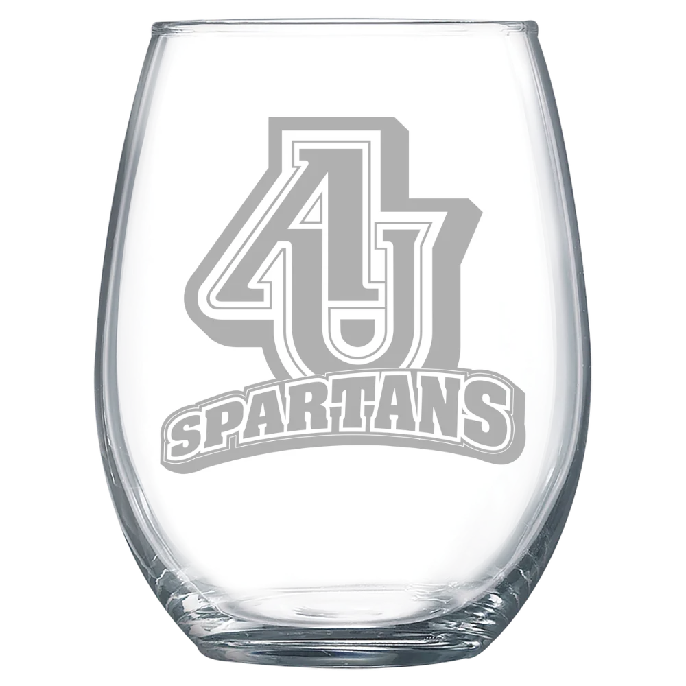 Aurora University Polar Camel 15 oz. Stemless Wine Glass