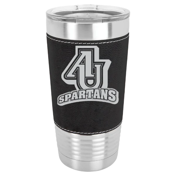 Aurora University Polar Camel 20 oz. Leatherette Grip Tumbler with Standard Lid