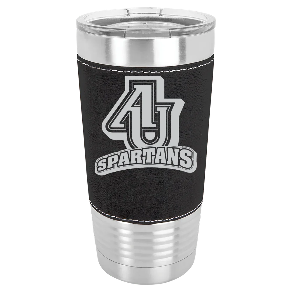 Aurora University Polar Camel 20 oz. Leatherette Grip Tumbler with Standard Lid