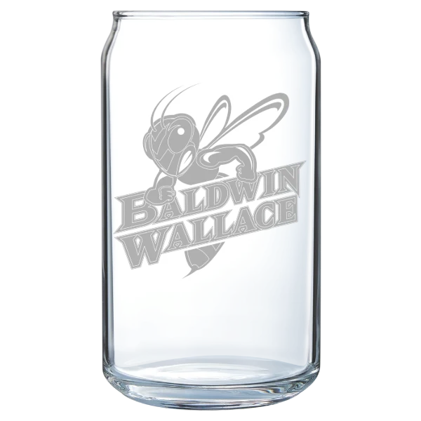 Baldwin Wallace University Polar Camel 16 oz. Can Glass