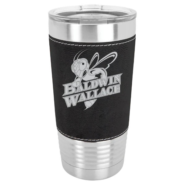 Baldwin Wallace University Polar Camel 20 oz. Leatherette Grip Tumbler with Standard Lid