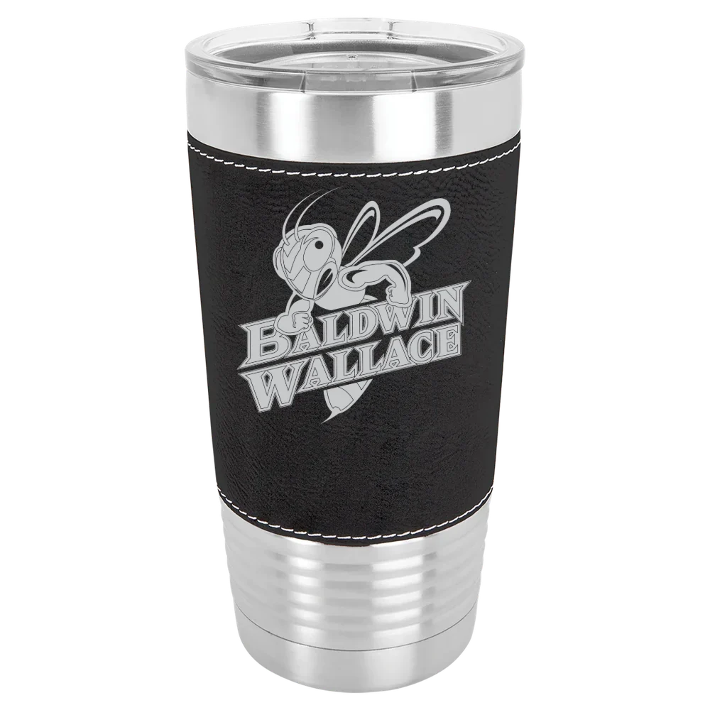 Baldwin Wallace University Polar Camel 20 oz. Leatherette Grip Tumbler with Standard Lid