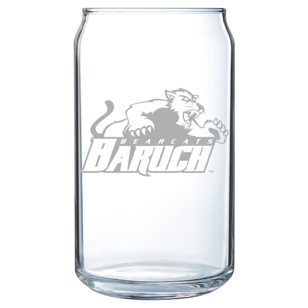 Baruch College Polar Camel 16 oz. Can Glass
