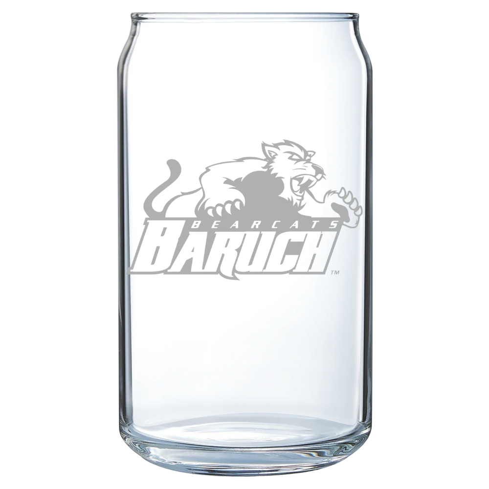 Baruch College Polar Camel 16 oz. Can Glass