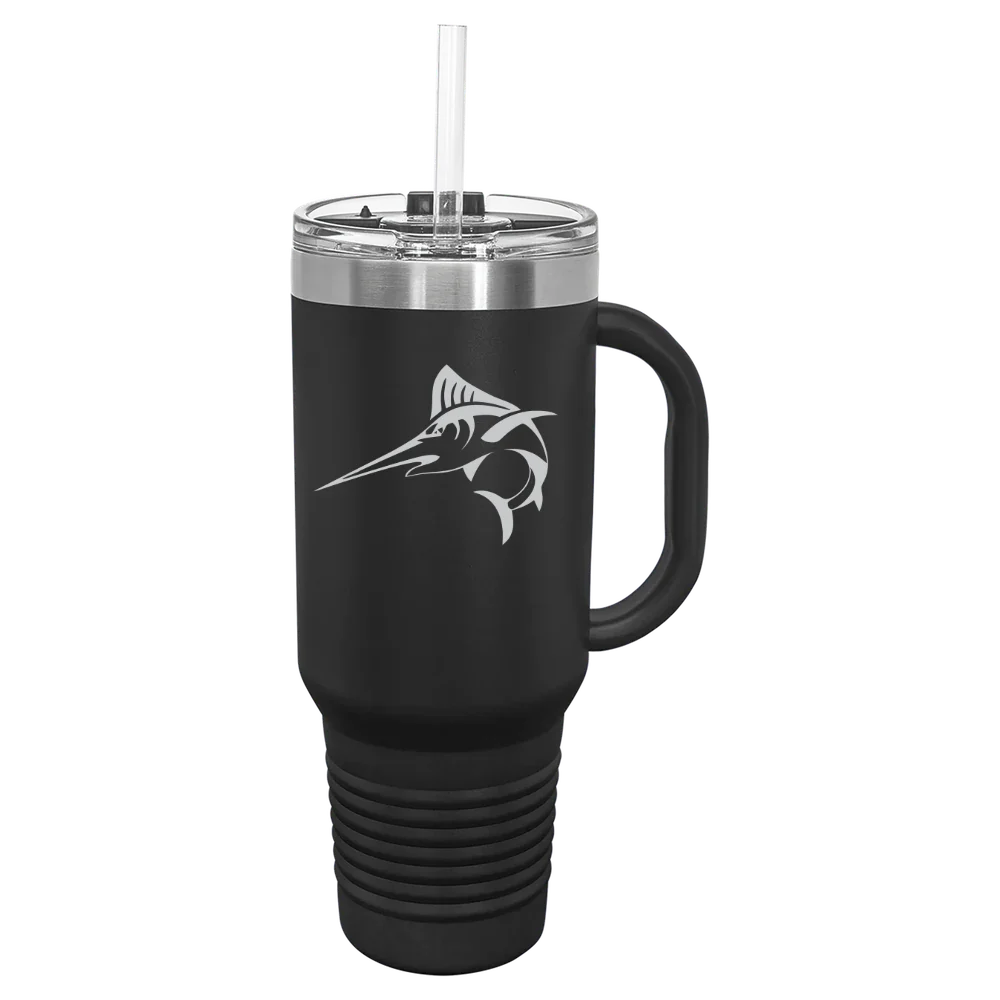 Batten University (Legacy Virginia Wesleyan Mark) Polar Camel 40 oz. Travel Mug with Snap Lid & Straw